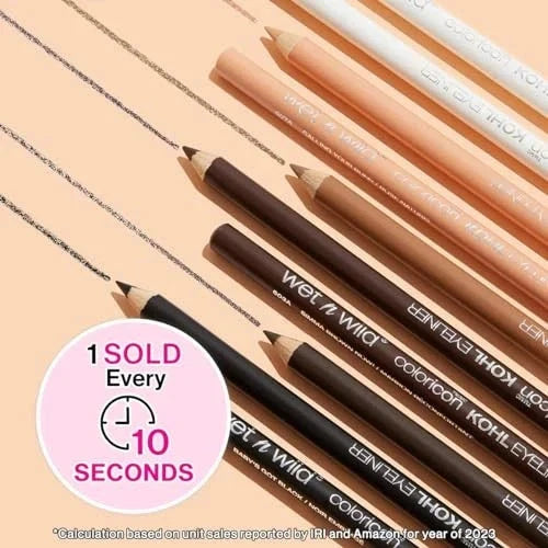 Wet n Wild Color Icon Kohl Eyeliner in Baby's Got Black, a black pencil eyeliner with a smooth application and precise tip.