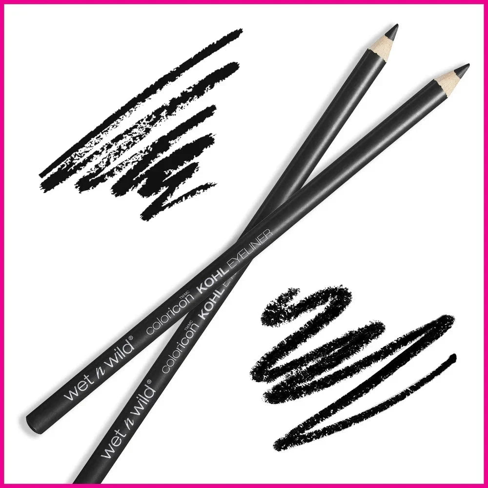 Wet n Wild Color Icon Kohl Eyeliner in Baby's Got Black, a black pencil eyeliner with smooth application and bold color.