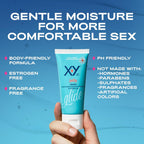 Aurenza Shop X-Y Jelly personal lubricant bottle with clear branding, designed for smooth, wet, and comfortable intimate use.