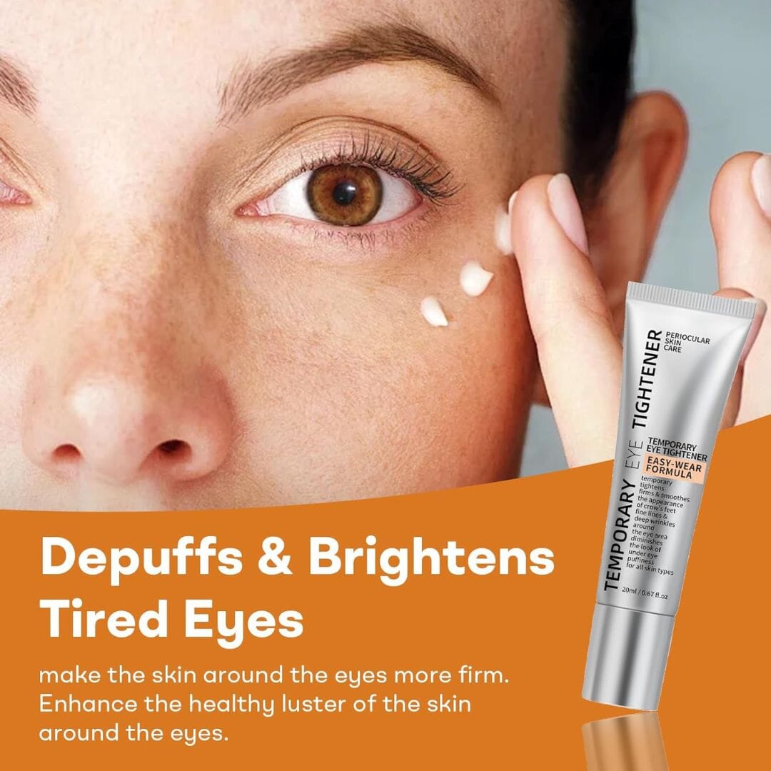 Aurenza Shop EyeGlow™ Eye Tightening Solution for facial skin, featuring a sleek container of the Eelhoe facial hair removal cream.