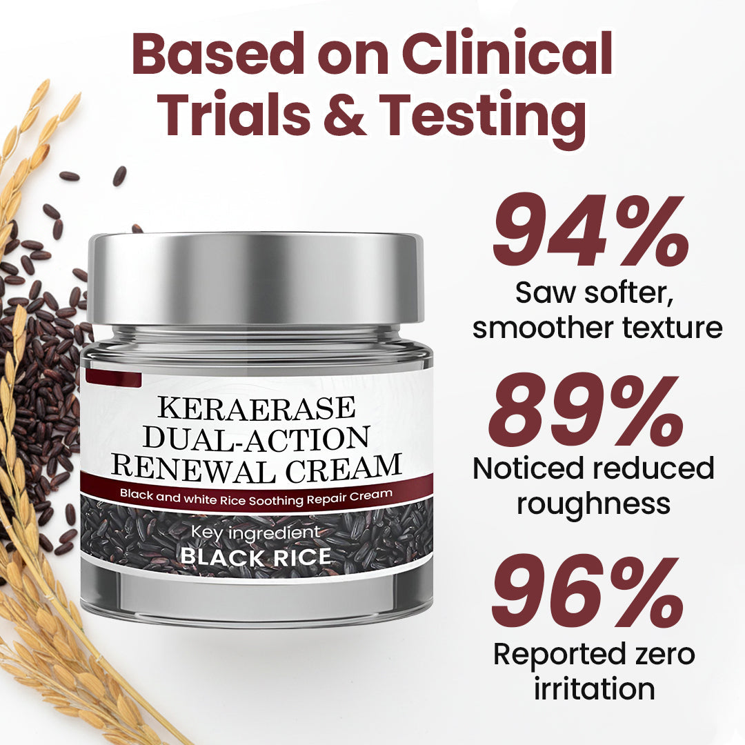 Two tubes of Aurenza Shop KeraErase Dual-Action Renewal Cream, moisturizing skincare with natural ingredients.