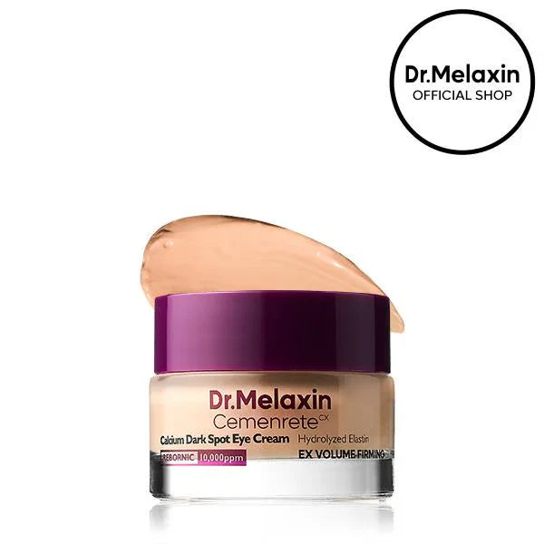 Aurenza Shop calcium dark spot eye cream for dark circles, anti-aging, firming, and improving skin elasticity in a small jar.