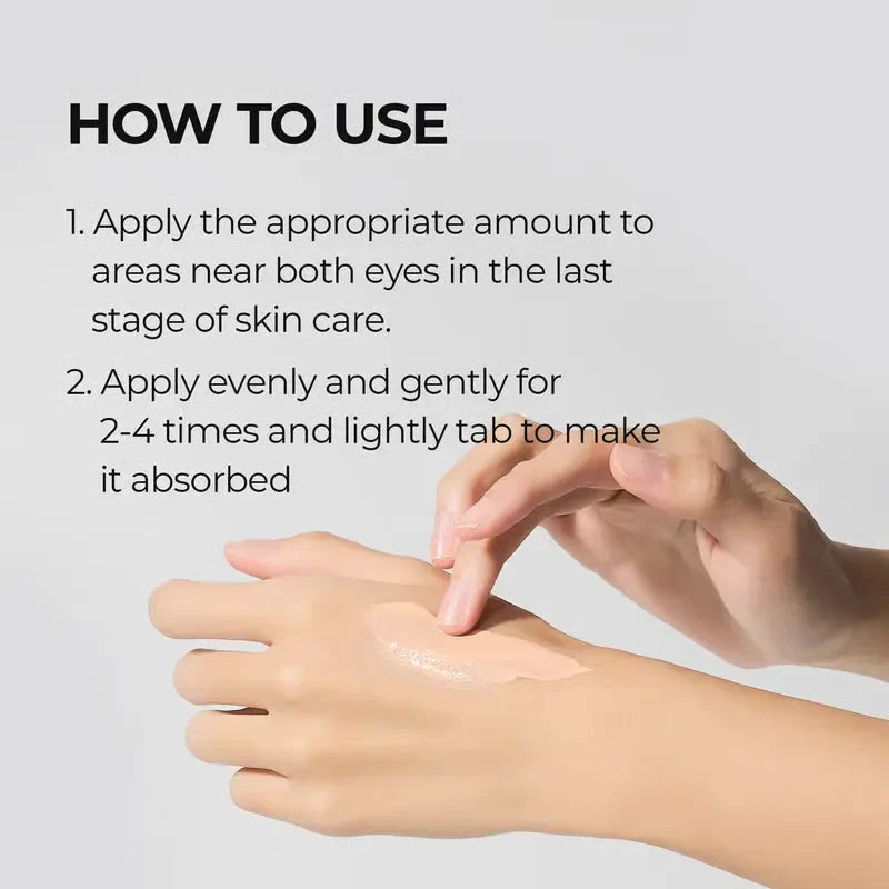 Aurenza Shop cementrete calcium dark spot eye cream for dark circles, anti-aging, sagging, and skin elasticity, shown in the image.
