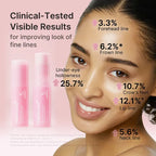A close-up of the Medicube PDRN Pink Collagen Volume Multi Balm applied to a face with smooth, radiant skin.