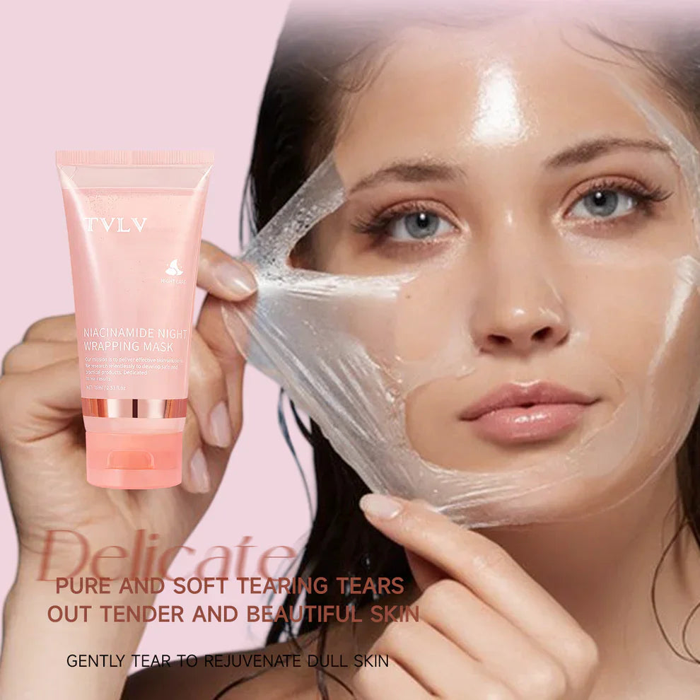 Aurenza Shop Christmas limited edition collagen night masks for face, with a gift brush, promoting youthful, hydrated skin.