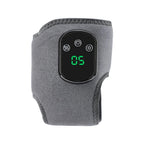 Aurenza Shop gray electric foot heat massager with hot compress, vibration therapy, breathable material for foot and ankle relief.