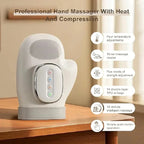 Gray Aurenza Shop cordless hand massager with airbag compression, designed for finger, wrist, and carpal tunnel relief.