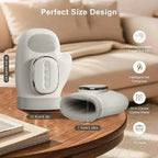 Gray cordless hand massager with airbag compression, finger and wrist massage, designed for carpal tunnel relief.