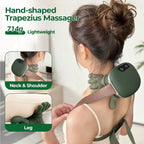 Aurenza Shop wireless neck and shoulder massager with deep kneading, featuring green design and ergonomic shape for relaxation.