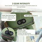Wireless neck and shoulder massager by Aurenza Shop with deep kneading massage nodes for muscle relief.