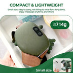 Aurenza Shop wireless neck and shoulder massager with deep kneading, featuring a green ergonomic design for muscle relief.