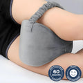 Grey Align & Ease Leg Pillow by Aurenza Shop, showing its ergonomic design for comfortable leg support and relaxation.