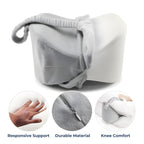 Grey Align & Ease Leg Pillow by Aurenza Shop, designed for comfort and support during sleep or relaxation.