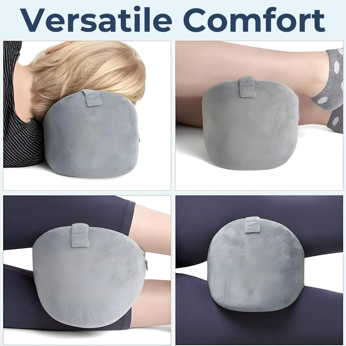 Grey Align & Ease Leg Pillow by Aurenza Shop, showing a comfortable foam pillow designed for leg support and alignment.