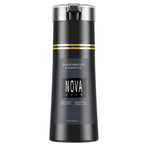 Aurenza Nova Hair Instant Black Dye Shampoo 200ml bottle, showing the black hair dye shampoo for quick hair coloring.