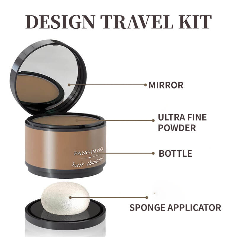Aurenza Shop Kahuna Magic Root Cover Up in brown, a health and beauty product for concealing gray roots and enhancing hair color.