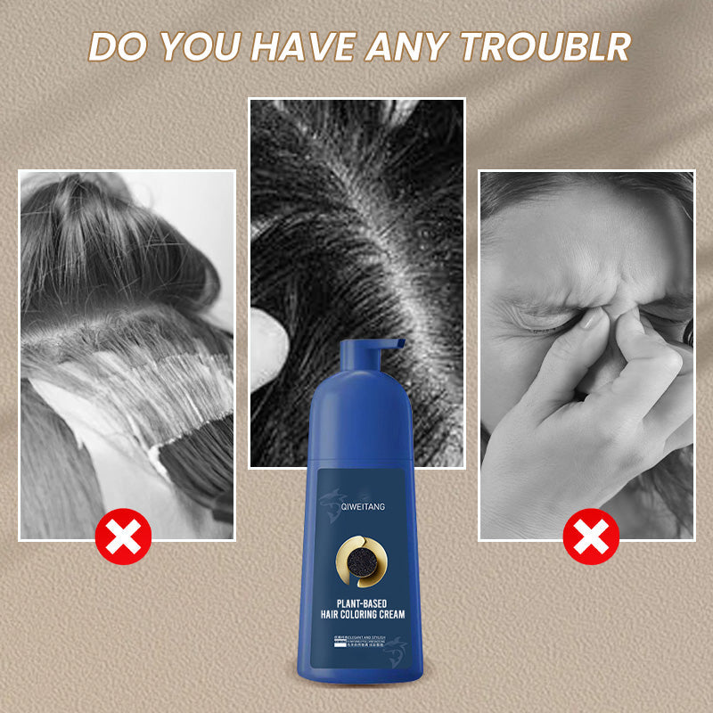 Aurenza Shop plant-based hair coloring cream in natural black, showcasing a tube of eco-friendly hair dye for healthy hair.