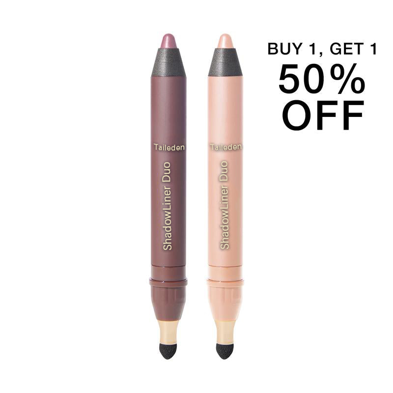 Aurenza Shop Shadow Liner 2-in-1 Eyeliner and Eyeshadow sticks in black and brown, showing the sleek packaging and product tips.