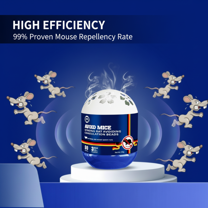 Aurenza Shop plant-based indoor mouse repellent gel in a container, designed to keep mice away from indoor areas.