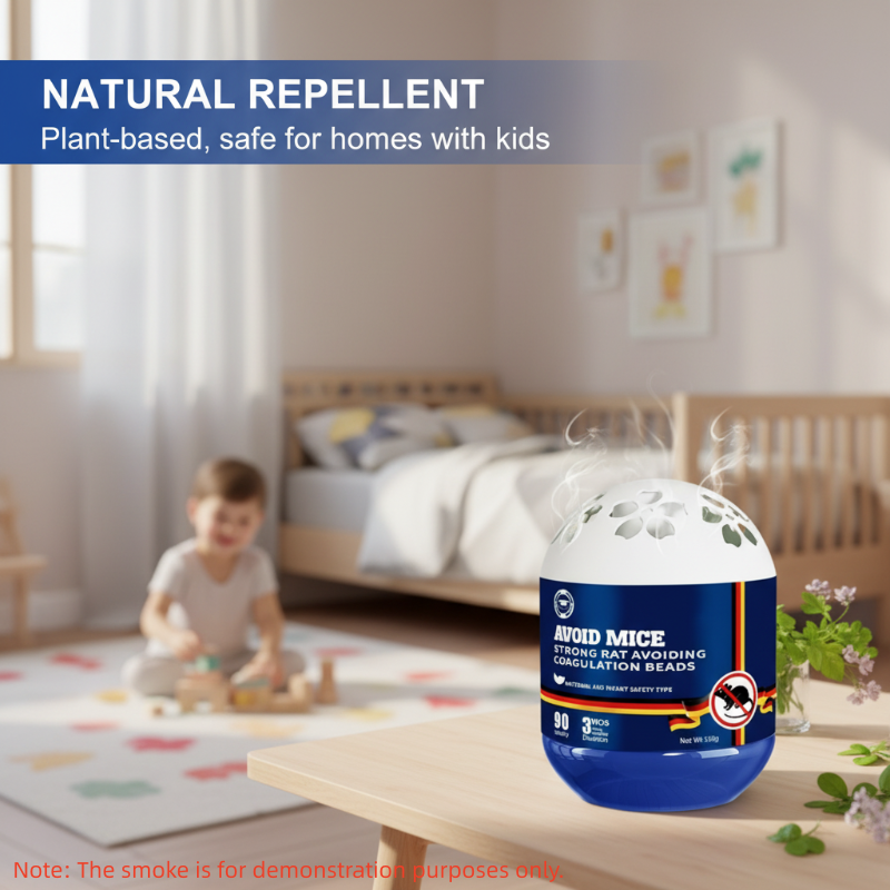 Plant-based indoor mouse repellent gel in a container, designed to keep mice away, part of Aurenza Shop's houseware and kitchen products.