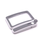 Gray folding handheld magnifying glass with built-in light, ideal for reading and detailed kitchen tasks, by Aurenza Shop.
