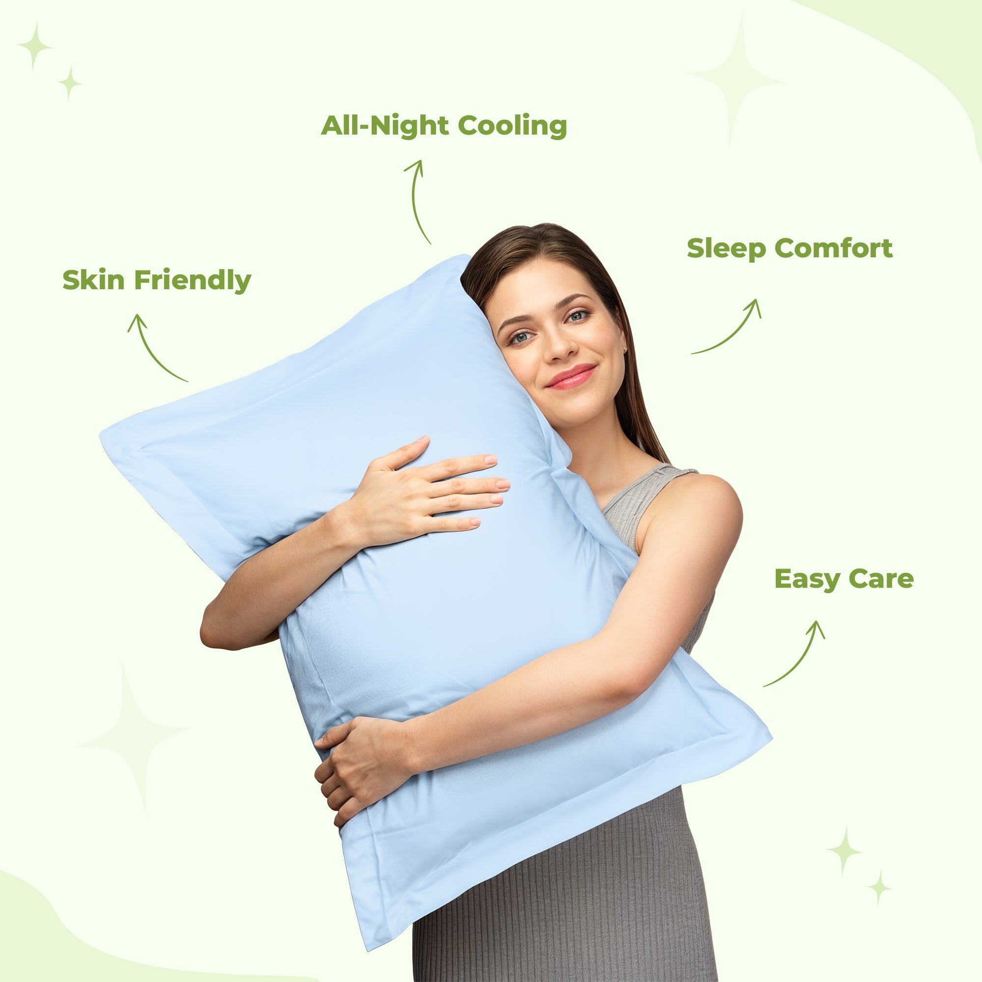 Pink ice cooling pillowcase by Aurenza Shop showing smooth, skin-friendly fabric designed for comfortable, machine washable sleep.