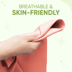 Pink ice cooling pillowcase by Aurenza Shop, skin-friendly and machine washable, shown on a pillow in a cozy bedroom setting.