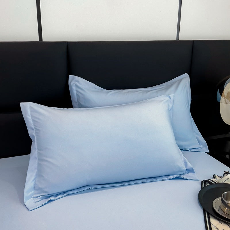 Pink ice cooling pillowcase from Aurenza Shop, skin-friendly, machine washable, designed for a comfortable night's sleep.