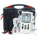 Aurenza 4-in-1 Electric Muscle Stimulator device with control panel and electrode pads for physiotherapy and muscle relief.