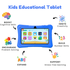 Sky blue TinyBuddy Pro 3 kids educational tablet by Aurenza Shop with colorful screen and child-friendly design.