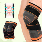 Black and green Aurenza Shop compression knee support brace for men and women, ideal for running, walking, and sports.