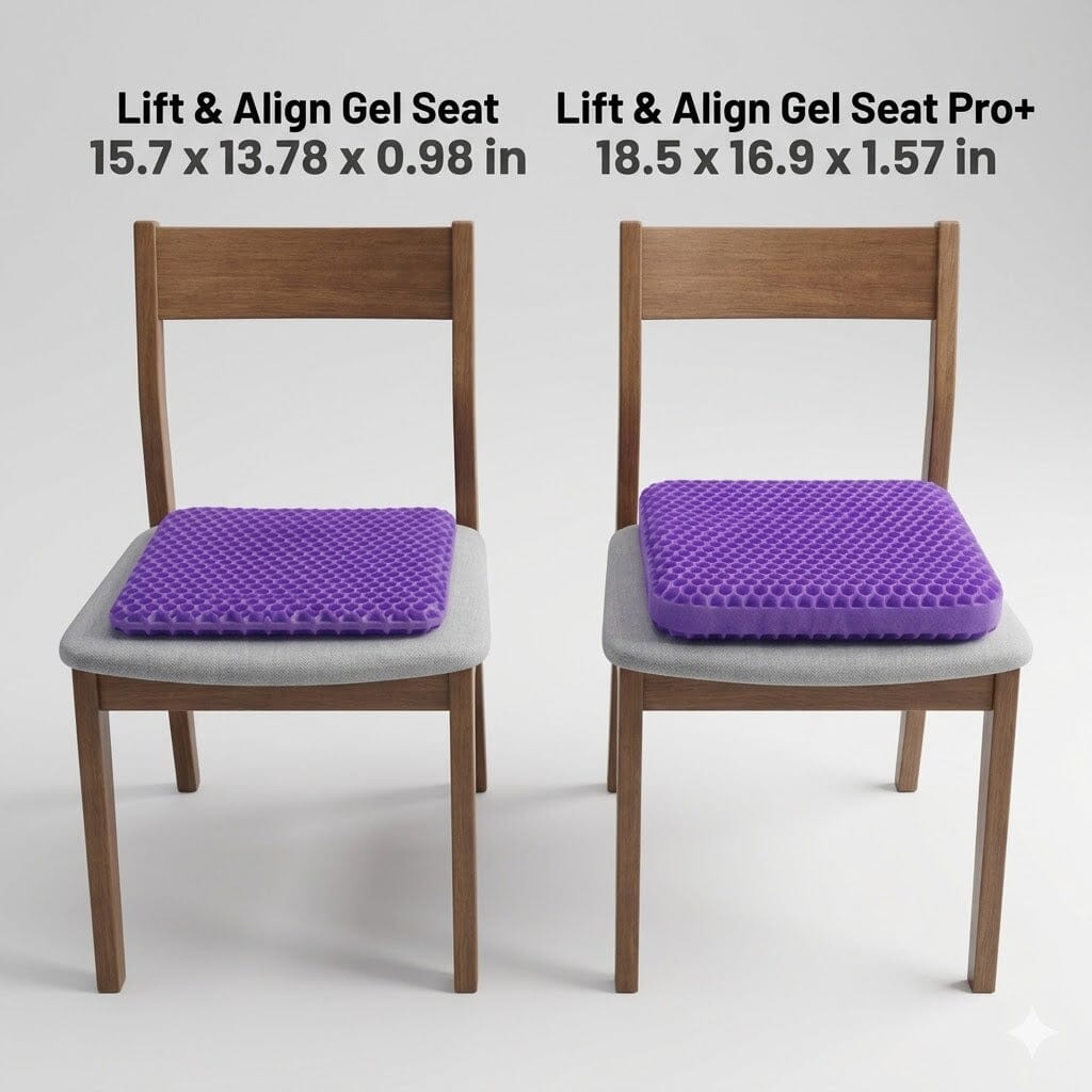 Aurenza Shop Lift & Align™ Gel Seat with ergonomic design and cushioned surface for comfortable seating.