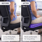 Aurenza Shop Lift & Align™ Gel Seat, ergonomic cushion with gel padding for comfort and support while sitting.