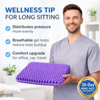 Aurenza Shop Lift & Align™ Gel Seat showing a cushioned ergonomic seat with gel padding for comfort and support.