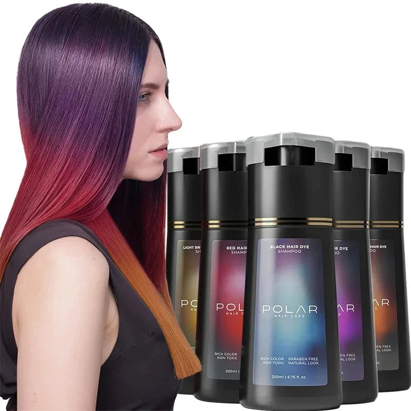 Aurenza Shop light brown 5 colors hair dye shampoo for men and women, moisturizing and repairing black hair color cream.