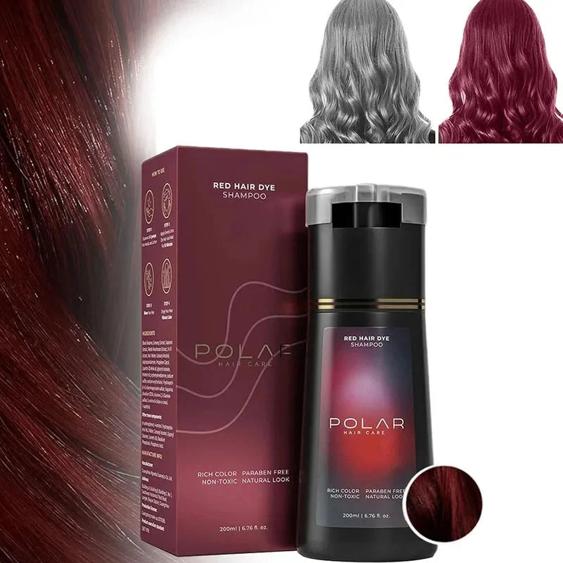 Aurenza Shop light brown hair dye shampoo bottle with 5 color options, moisturizing and repairing cream for men and women.