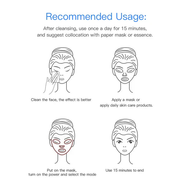 Aurenza Shop Kahuna Red Therapy Facial Mask massager with red silicone surface for facial skin treatment and relaxation.