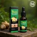 Aurenza Shop Ginger Nail Rescue Oil bottle featuring natural herbal ingredients for nourishing and repairing nails.