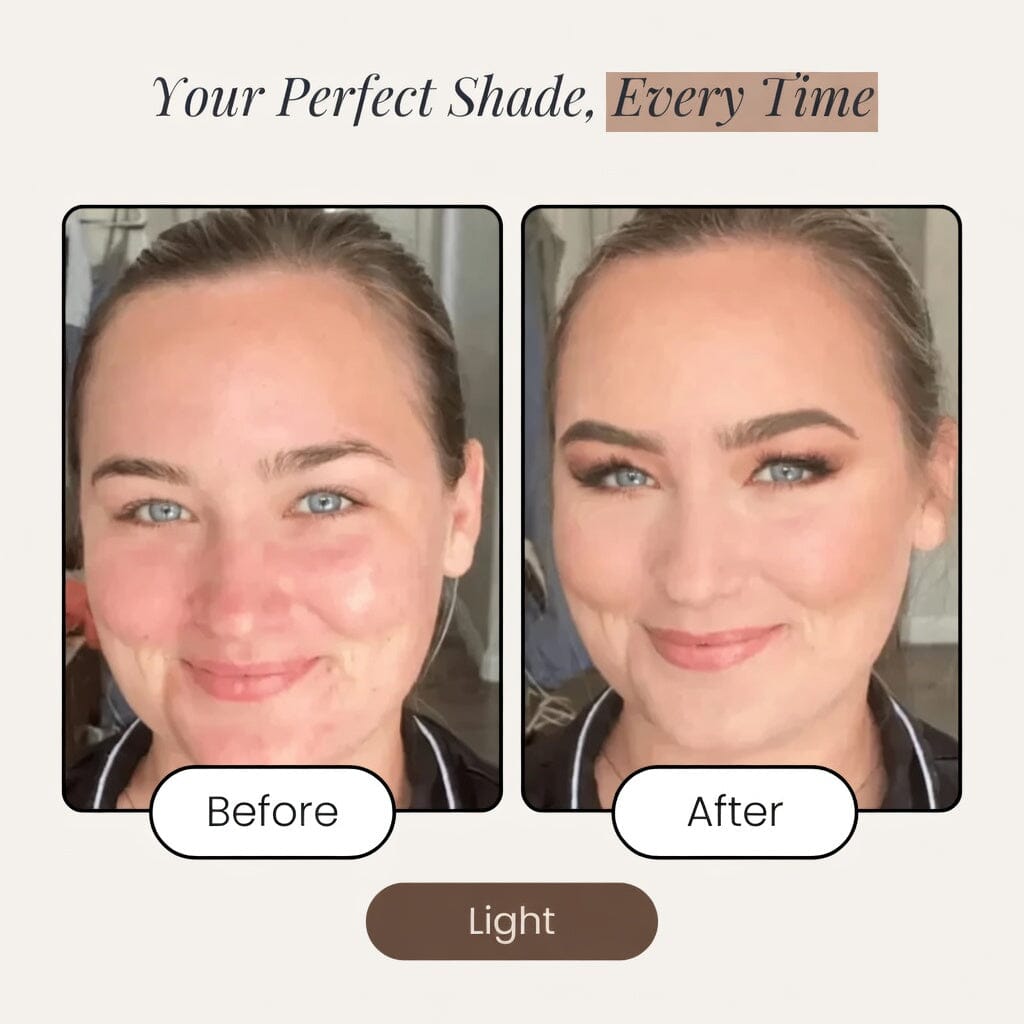 Aurenza Shop Color Changing Foundation Stick, natural skin tone, creamy texture, and sleek packaging visible in the image.