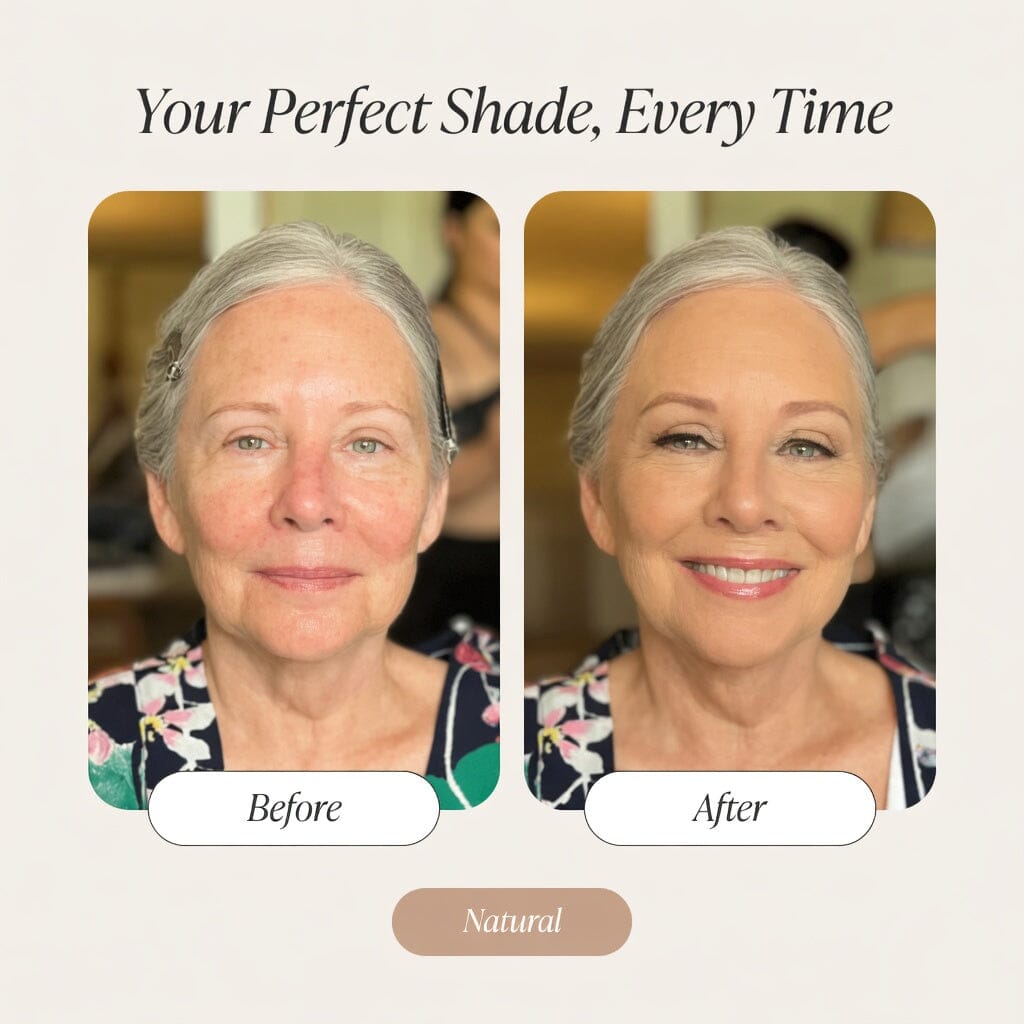Aurenza Shop Color Changing Foundation Stick with natural skin tone, twist-up applicator, showing smooth, versatile makeup product.
