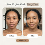 Aurenza Shop Color Changing Foundation Stick in natural shades, shown with the stick's smooth, blendable surface and color transformation.