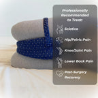 Navy Aurenza Shop alignment pillow with ergonomic design for neck and back support, made of soft, comfortable fabric.