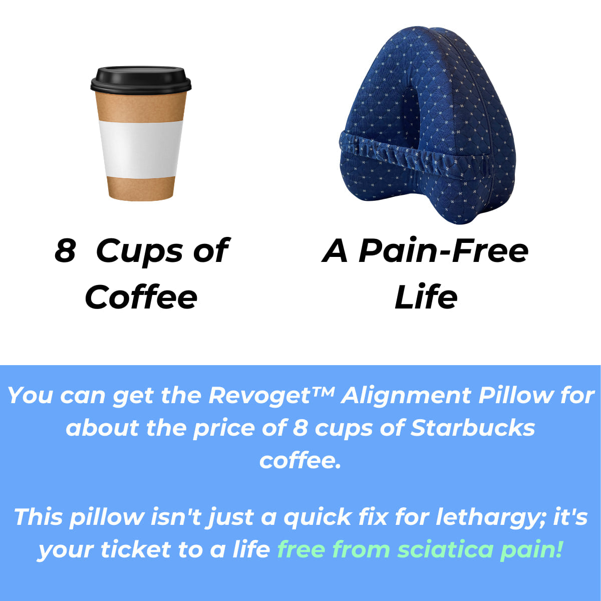 Navy Aurenza Shop alignment pillow with ergonomic shape for neck and back support, made of soft, plush fabric.