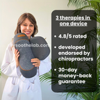 Aurenza Shop Therava 3-in-1 neck massager showcasing its ergonomic design and multiple massage modes for neck relief.