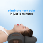Aurenza Therava™ 3-in-1 neck massager showing ergonomic design with adjustable straps and massage nodes for relief.