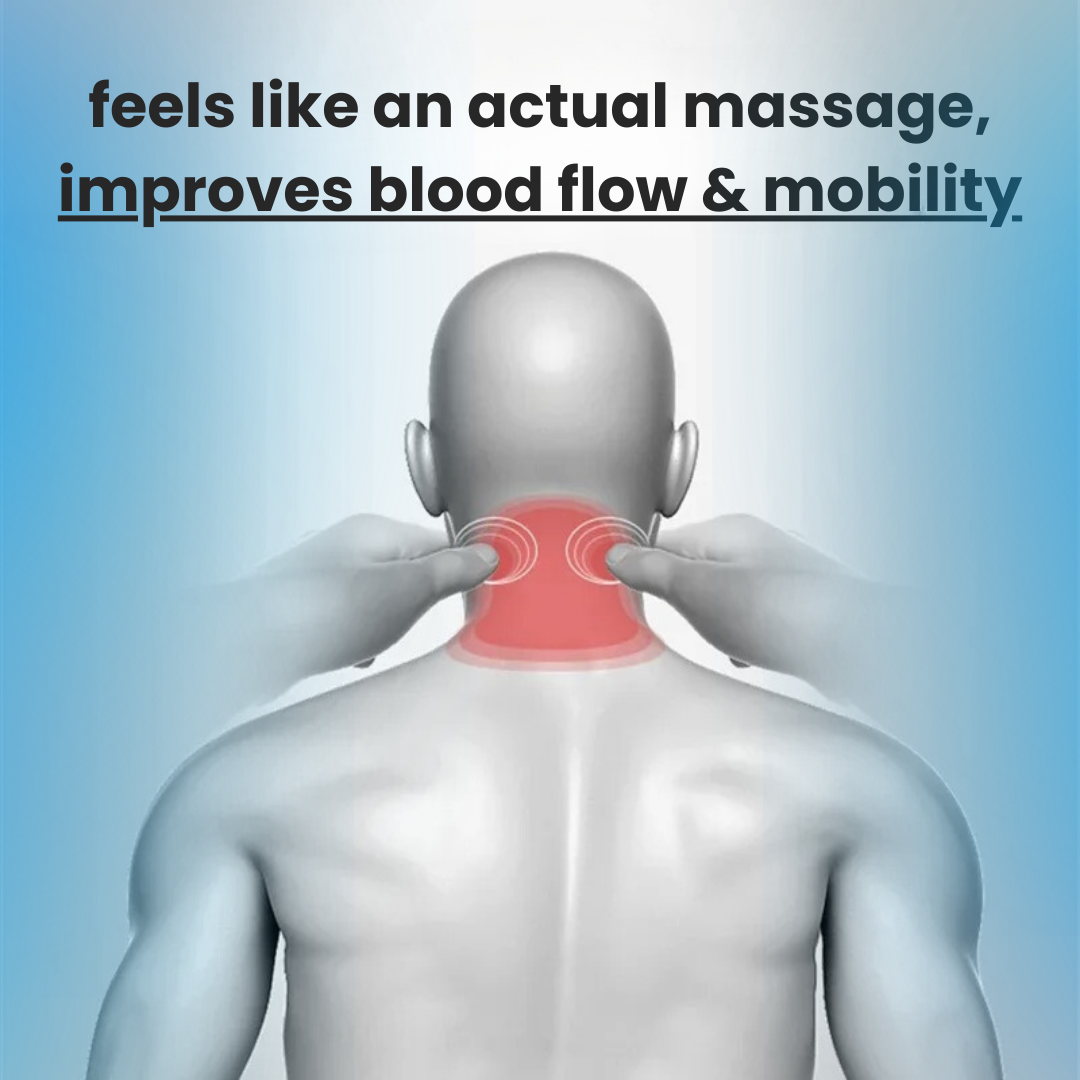 Aurenza Therava 3-in-1 Neck Massager showing its ergonomic design and multiple massage nodes for neck relief.