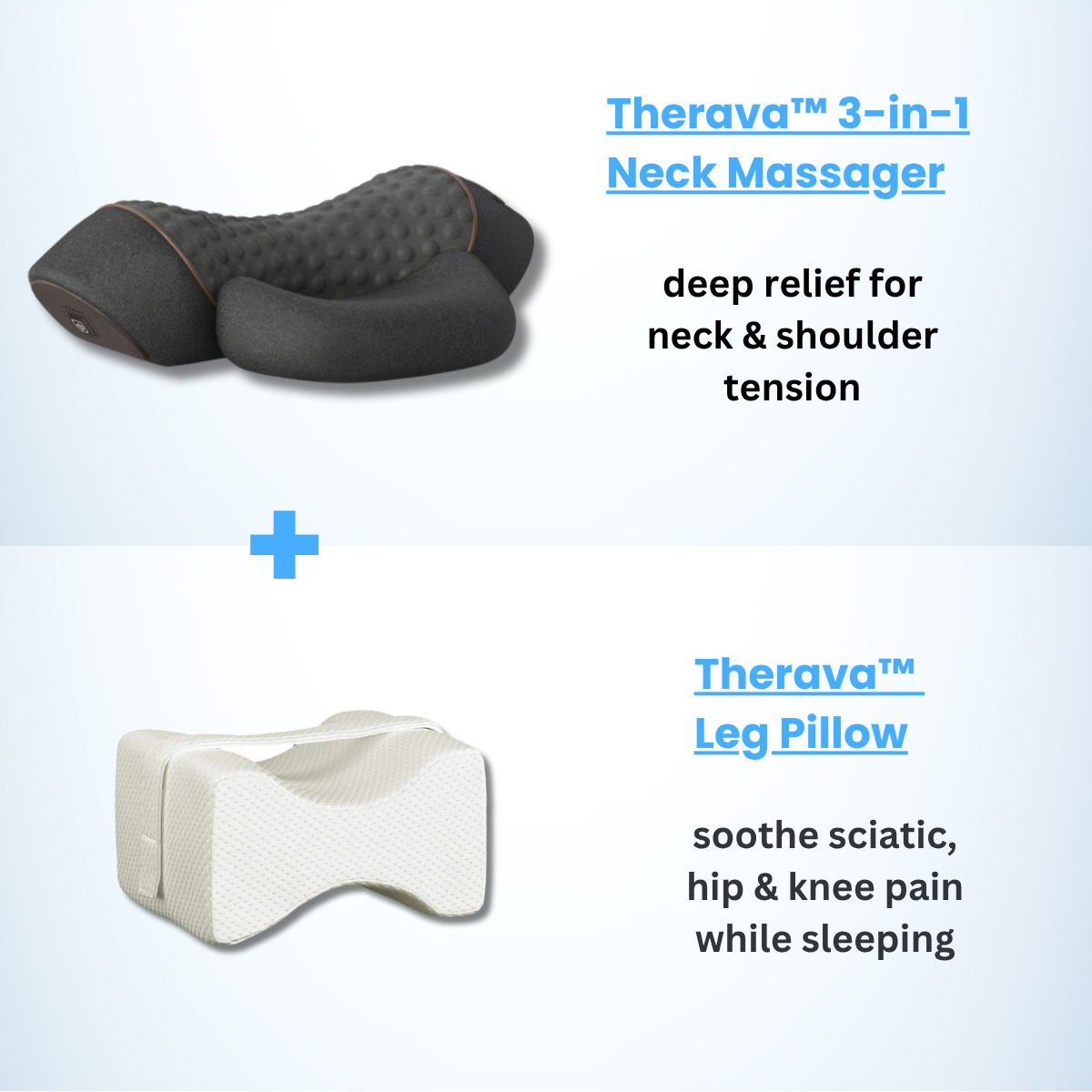 Aurenza Therava 3-in-1 Neck Massager showing a sleek device designed for neck massage and relaxation.