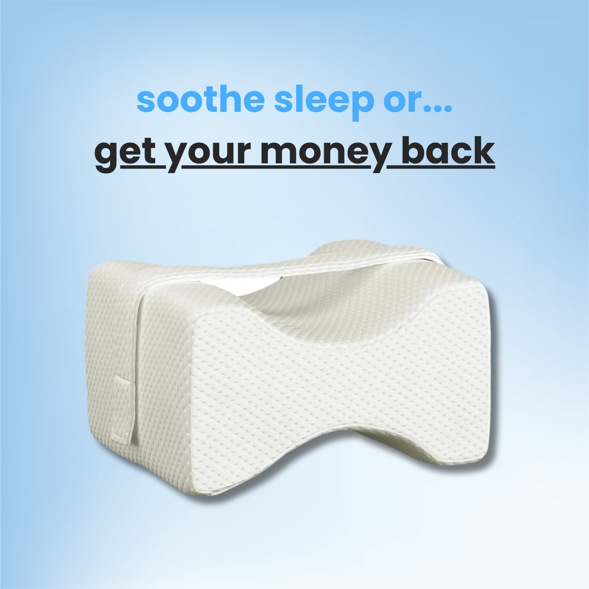 Therava™ Leg Pillow by Aurenza Shop, showing a comfortable foam pillow designed for leg support and relaxation.