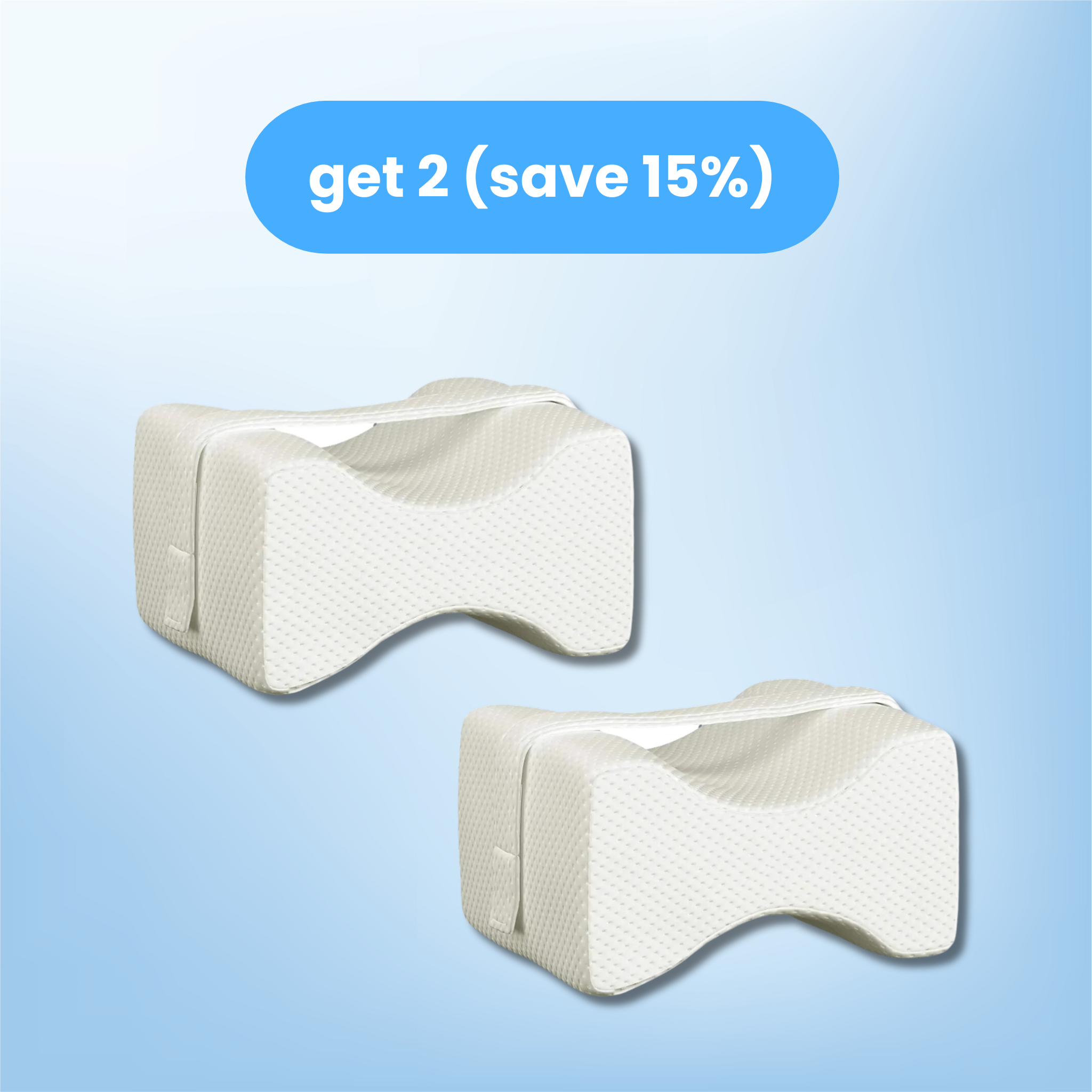 Aurenza Shop Therava™ Leg Pillow displayed with ergonomic design for leg support and comfort in neutral fabric.