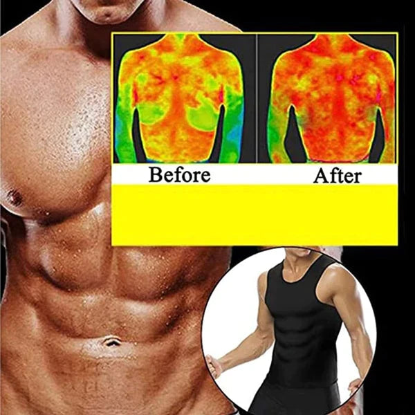 Men's Gynecomastia Compression Tank Top by Aurenza Shop, form-fitting design supports chest and enhances confidence.